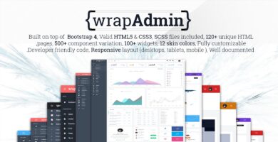 WrapAdmin – Multipurpose Bootstrap4 Admin Template