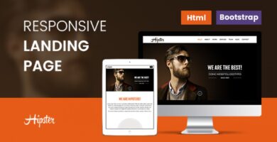 Hipster – Responsive HTML Landing Page