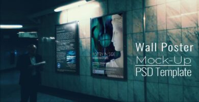 Wall Poster Mock-Up – PSD Template