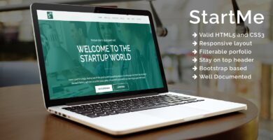 StartMe – Responsive StartUp Landing Page