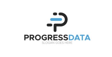 Letter P – Progress Data Logo