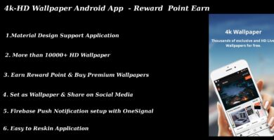 4k-HD Wallpaper Android App – Reward Points