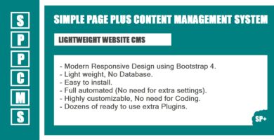 SPPcms – Lightweight Website CMS