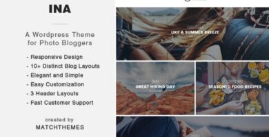 Ina – WordPress Photo Blog Theme