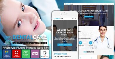 Dentist – Dental One Page WordPress Theme