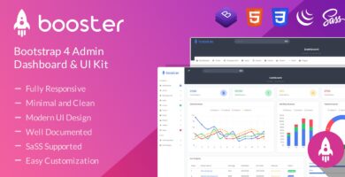 Booster – Bootstrap 4 Admin Dashboard