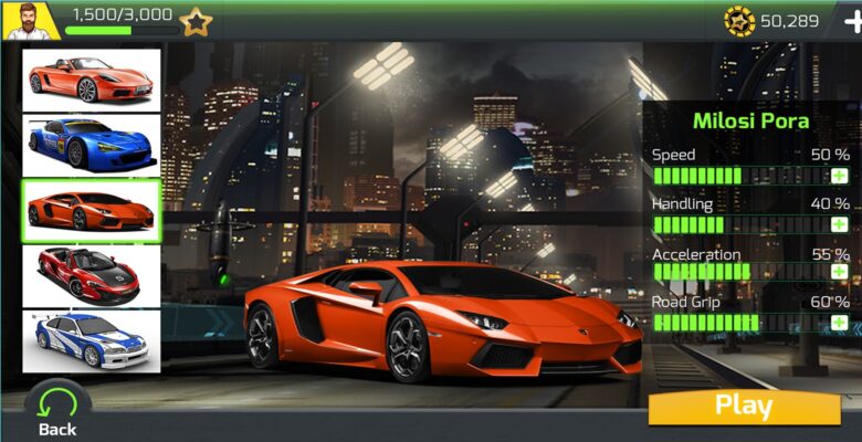 Racing Car Game UI Template Pack 6