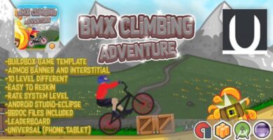 BMX Climbing Adventure – Buildbox Template