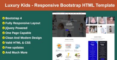 Luxury Kids – Responsive Bootstrap HTML Template