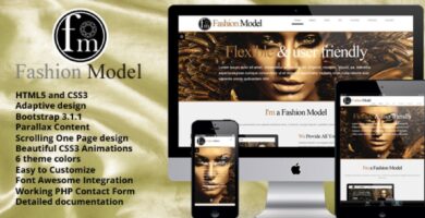 Fashion Model – Responsive OnePage HTML Template