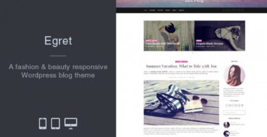 Egret – Fashion And Beauty WordPress Theme