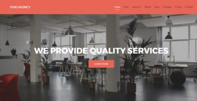 Syno Agency – One Page HTML5 Agency Template