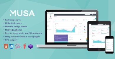 MUSA – Bootstrap 4 Sass Admin Template