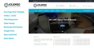 Clinic – One Page HTML Template