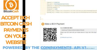 Bitcoin Cash Receive Payments – CoinPayments API