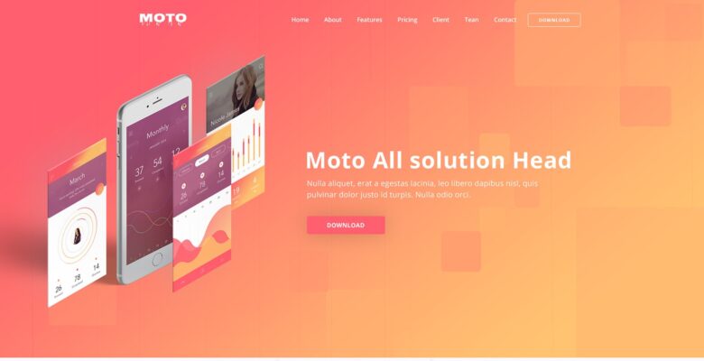 Moto – Multipurpose Landing Page Template
