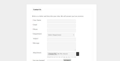 Ajax Contact Form with Attachment