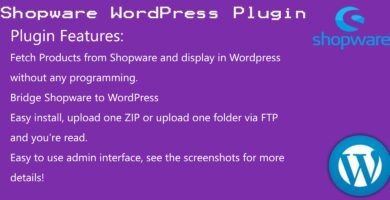 Shopware WordPress plugin