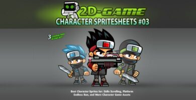 Ninja 2D Game Character SpriteSheets 03