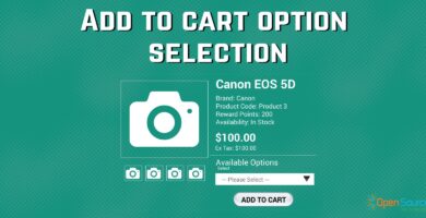 Add To Cart Option Selection – OpenCart Extension