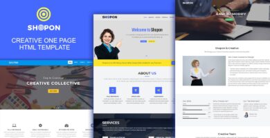 Shopon – Creative One Page HTML Template