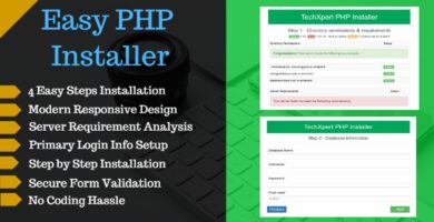 Easy PHP  Installer – Complete PHP App Installer