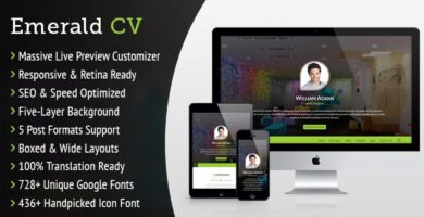 Emerald CV – WordPress Resume Theme