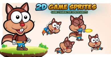Squirrel 2D Game Character Sprites