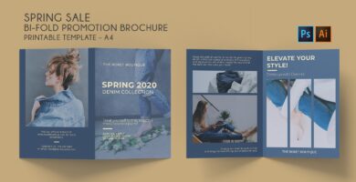 Bi-Fold Fashion Spring Sale Brochure A4
