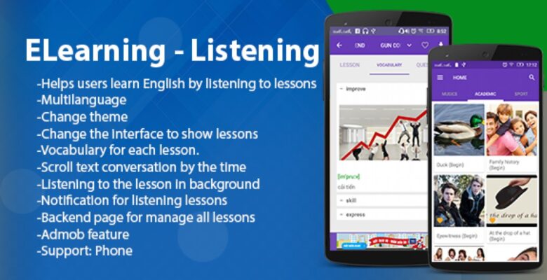 ELearning – Listening Android App With PHP Backend