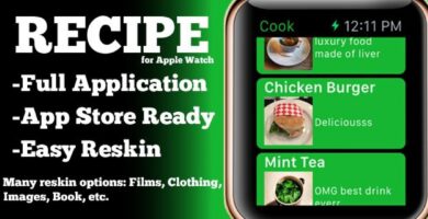 Recipe App – Apple Watch iOS Source Code