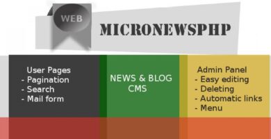 MicroNewsPhp – Tiny News & Blog CMS PHP