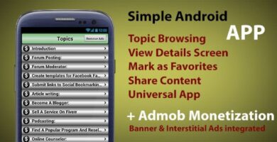 Book or Topics App – Simple Android  App Template