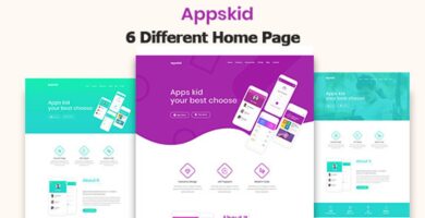 AppsKid – App Landing Page HTML5 Template