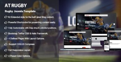 AT Rugby – American Football Joomla Template