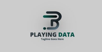 Letter P & D – Playing Data Logo