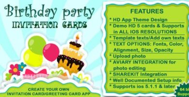 Invitation & Greeting Cards – iOS App Source Code