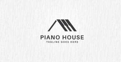 Piano House Logo Template