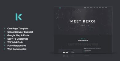 Kero – Onepage HTML5 Portfolio Template