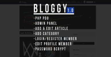Bloggy – CMS Mini Blog Script PHP