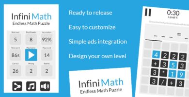 InfiniMATH – Math Puzzle Game Unity Template