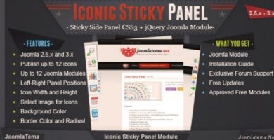 Iconic Sticky Panel Module for Joomla