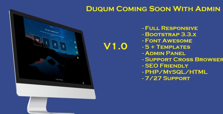 DUQUM Coming Soon Script With Admin Panel