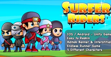 Surfer Riders – Unity Game Source Code