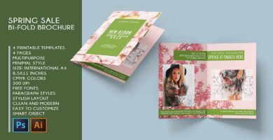 Bi-Fold Fashion Sale Printable Brochure A4 CMYK