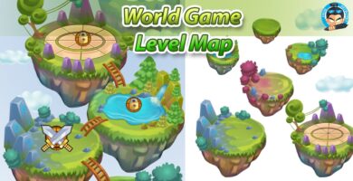 World Game Level Map Assets