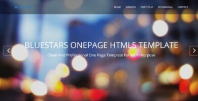 BlueStars – One Page Multi-Purpose HTML Template