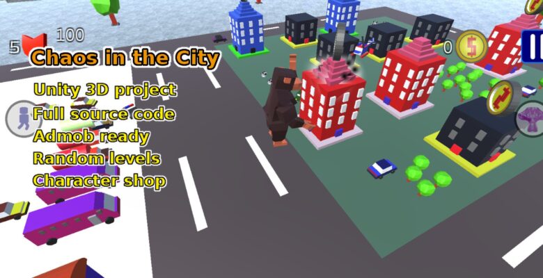 Chaos In The City – Unity Game Source Code