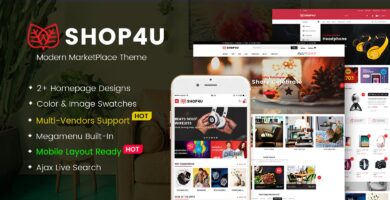 Shop4U – Modern MarketPlace WordPress Theme
