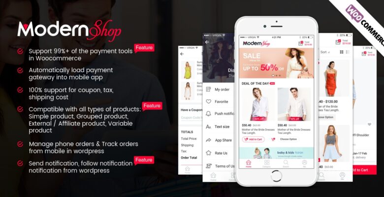 ModernShop Pro – Full Woocommerce Store App Ionic